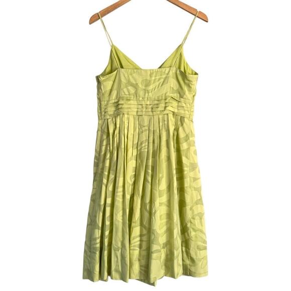 Calvin Klein Mini Sun Dress size 10 Green Fit Flared Spaghetti Straps Breezy - Picture 2 of 6